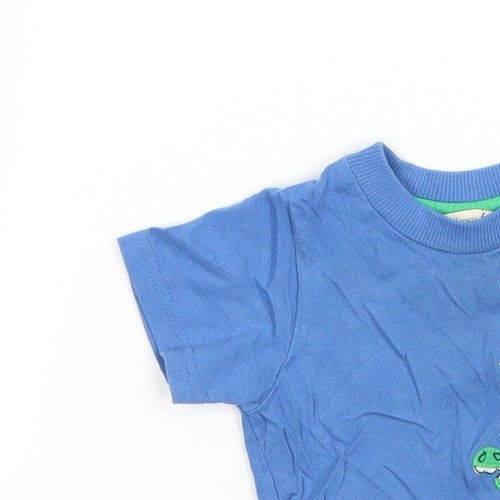 John Lewis Boys Blue Cotton Blend T-Shirt Size 3-6 Months - Picture 6 of 12