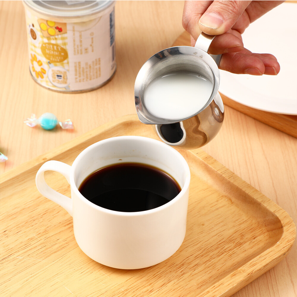 3Pcs Stainless Steel Milk Cup 3oz/90ml Milk Frothing Pitcher