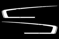 Vinyl Decal Graphics Wrap For 2011-14 Dodge Charger Side C-stripe - Matte White