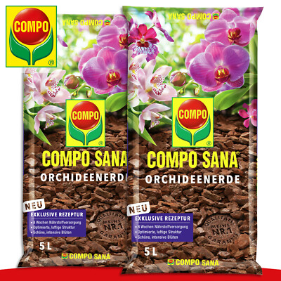 COMPO SANA 2x 5L Orchideenerde Blumenerde Wachstum Nhrstoffe Kbel Topf |  eBay