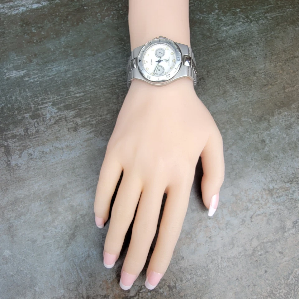 Reloj YEMA Mujer Acero Inoxidable Resistente al Agua 100M N11Y96 MOVT Japón Funciona Foto 3 de 4