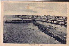 OSTIA LIDO DI ROME TRAVELLED 1930 BEACH 