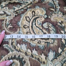 Mill Creek Fabric Brown Paisley Drapery Brown/Green  56" Wide 1 Yard Upholstery