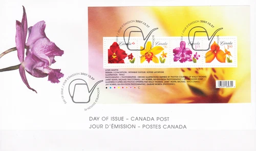 W CANADA 2243 FDC FLOWERS SOUVENIR SHEET FIRST DAY COVER