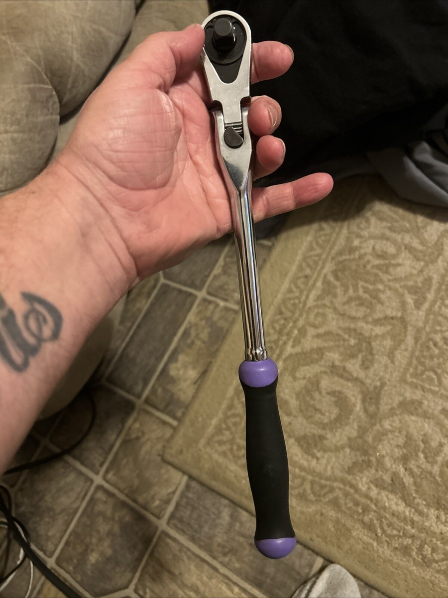 Matco Tools 3/8 Locking Flex Head Ratchet 12.5 Inch Purple USA