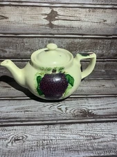 Hall 2 Cup Teapot with Lid Grapes Made in USA