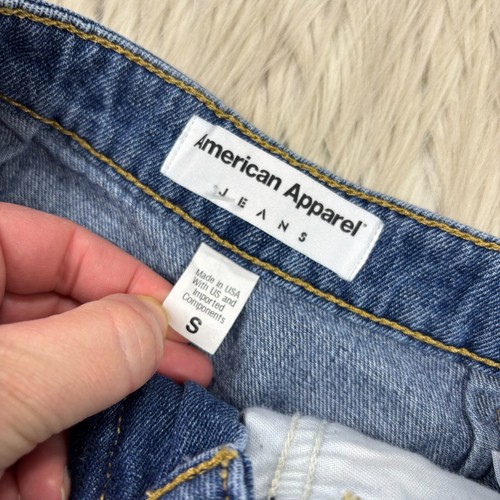 American Apparel Women's S Medium Wash Denim Mini Skirt - Picture 2 of 4