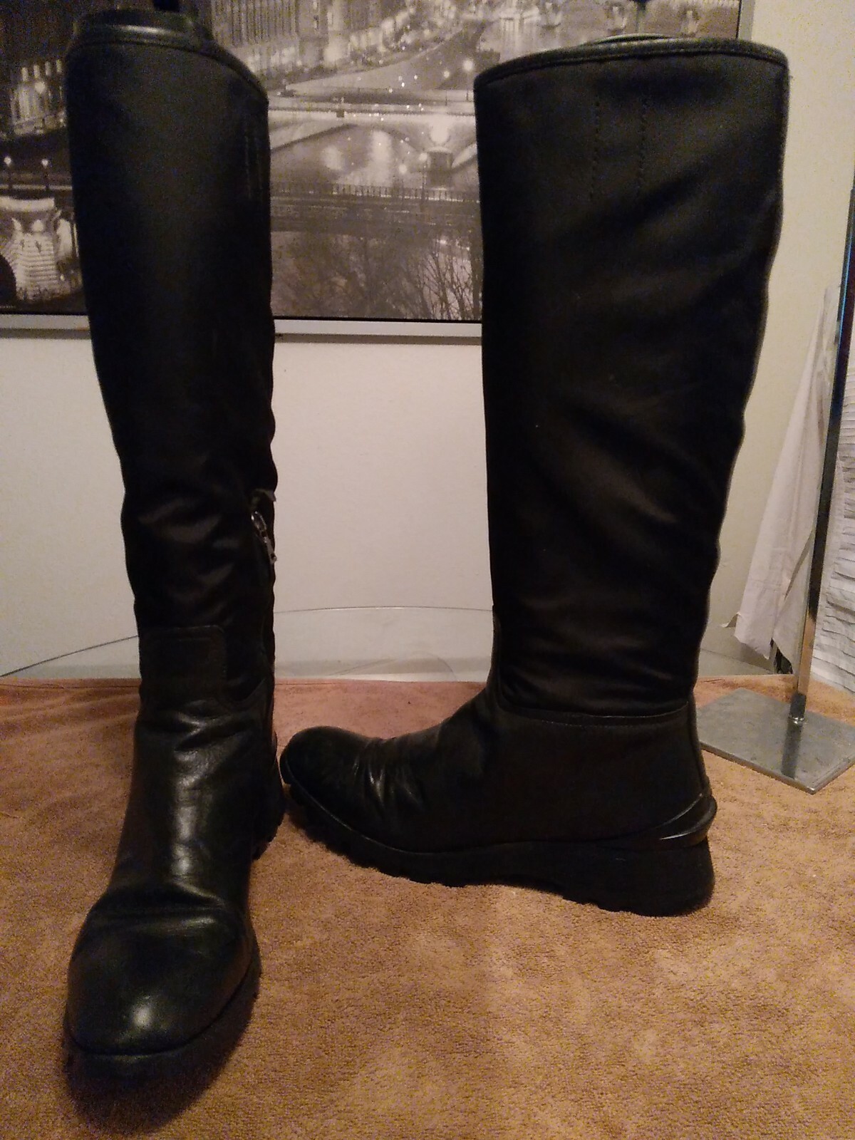 prada tall black boots