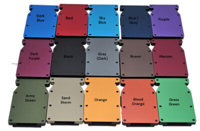 ''The Notch'' Blank Aluminum RFID blocking Minimalist wallets with money clip.