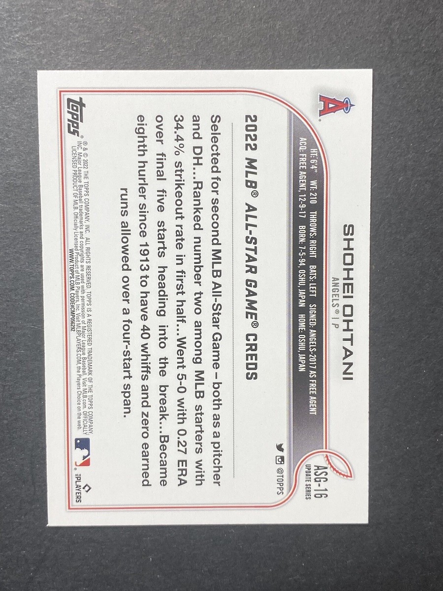 2022 Topps Update Series - 2022 MLB All-Star Game #ASG-16