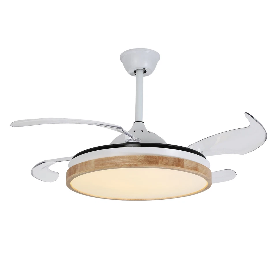 LED Ceiling Mounted Indoor 42inch White Ceiling Fan With Light Remote Control - Image 4 of 4