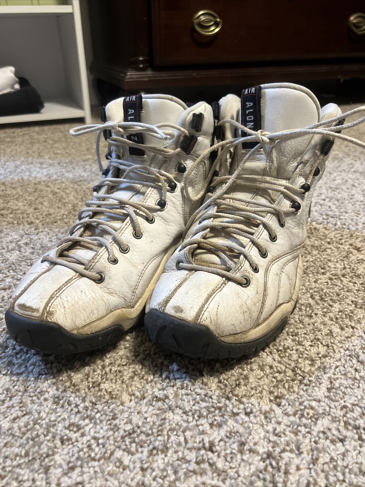 De colección Nike Air Alonzo 1997 - Alonzo Luto Raro Restauración Necesaria Talla 11