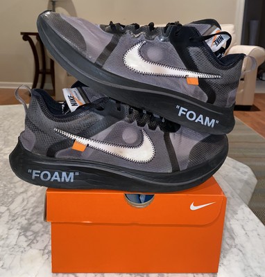 off white nike foam black