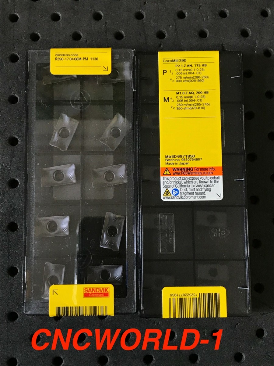 10 Pcs Sandvik R390-17 04 08M-PM 1130 , 1 Box ! New factory box 