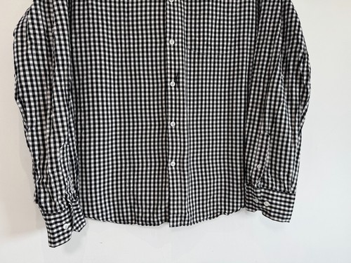 M&S Shirt Mens XXL Blue Check Regular Fit Peached Pure Cotton Long Sleeve Oxford - Picture 3 of 8
