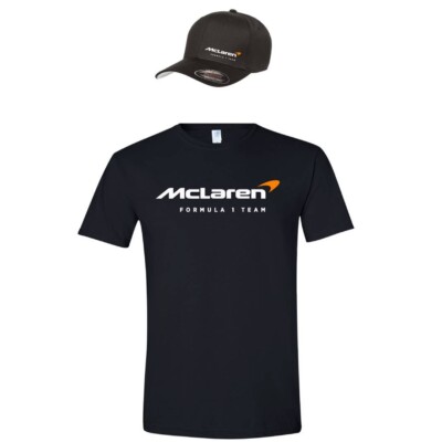 McLaren Racing Team F1 Formula 5001 Hat Flexfit Cap and Gildan T-Shirt Combo Set