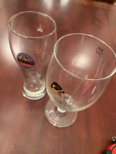 🍺 Set of 2 - FALCON Pilsner Beer Glass - SWEDEN - Vintage RARE - Picture 2 of 4