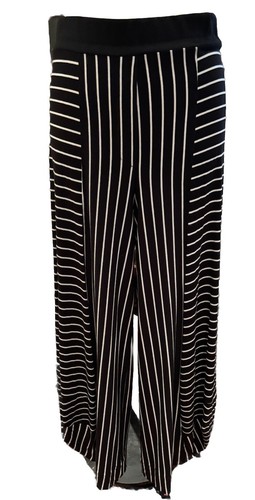 ALEMBIKA Black & White Stripe Punto Pants Size 1 US 6/8