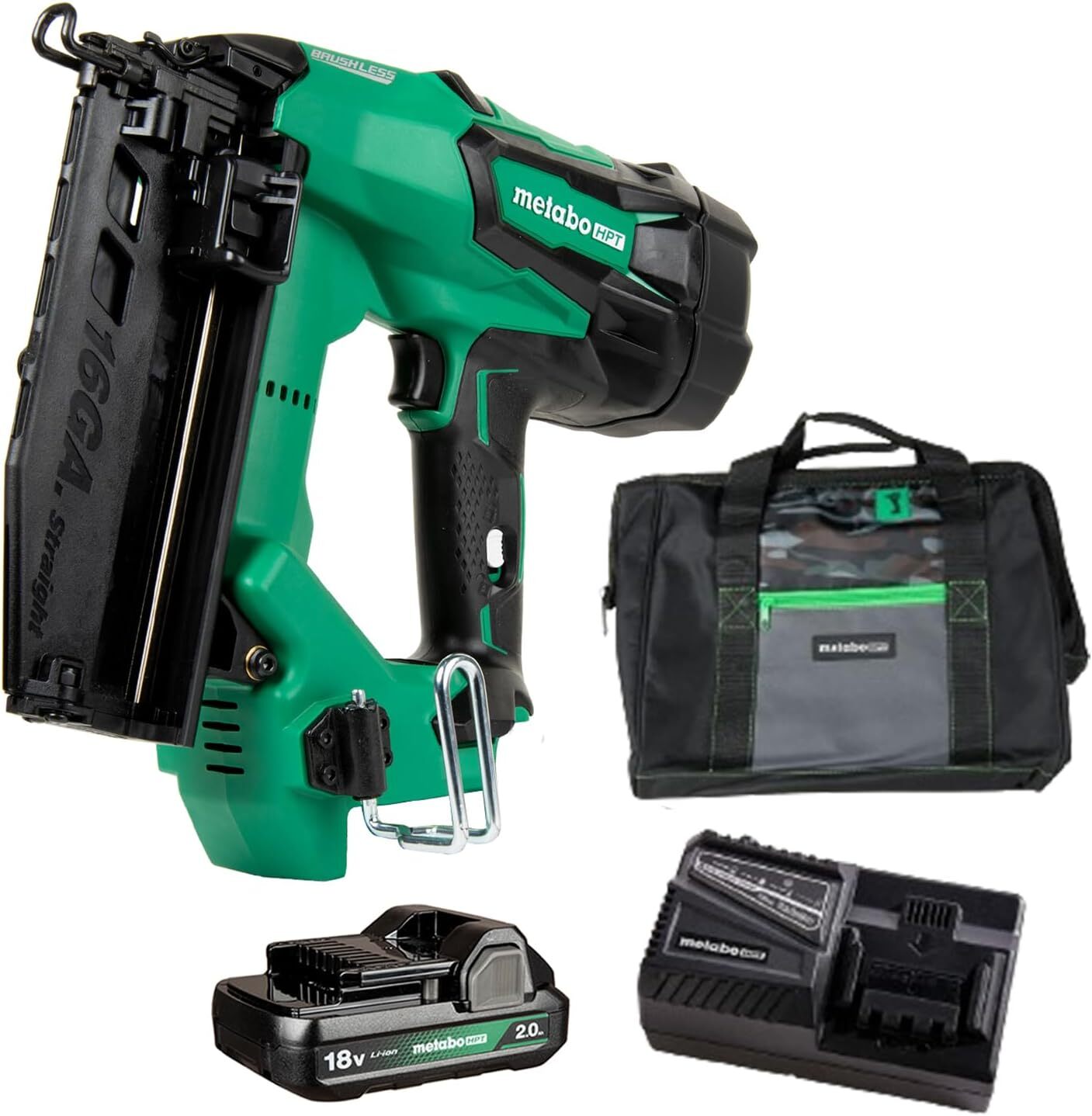 18V MultiVolt™ Straight Cordless Finish Nailer Kit, 16 Gauge Finish Nailer