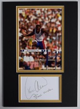 Kriss Akabusi Signed Autograph A4 photo display Olympics Hurdles COA AFTAL