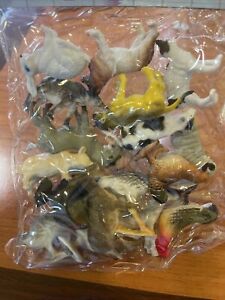 18 Plastic farm Animals Figure Model Animal Toys Approx 1.5-2 Inches
