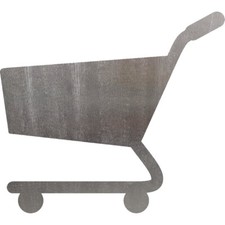 Shopping Cart Steel Cut Out Metal Art Decoration