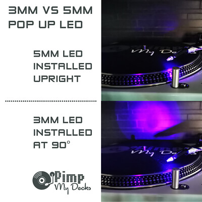 TECHNICS SL 1200 1210 BLUE DIFFUSED LED KIT with WHITE POP UP (FOR