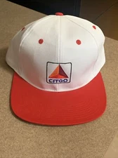 PRE-OWNED 1980’s 1990’s VINTAGE CITGO GAS OIL TRUCKER SNAPBACK HAT CAP