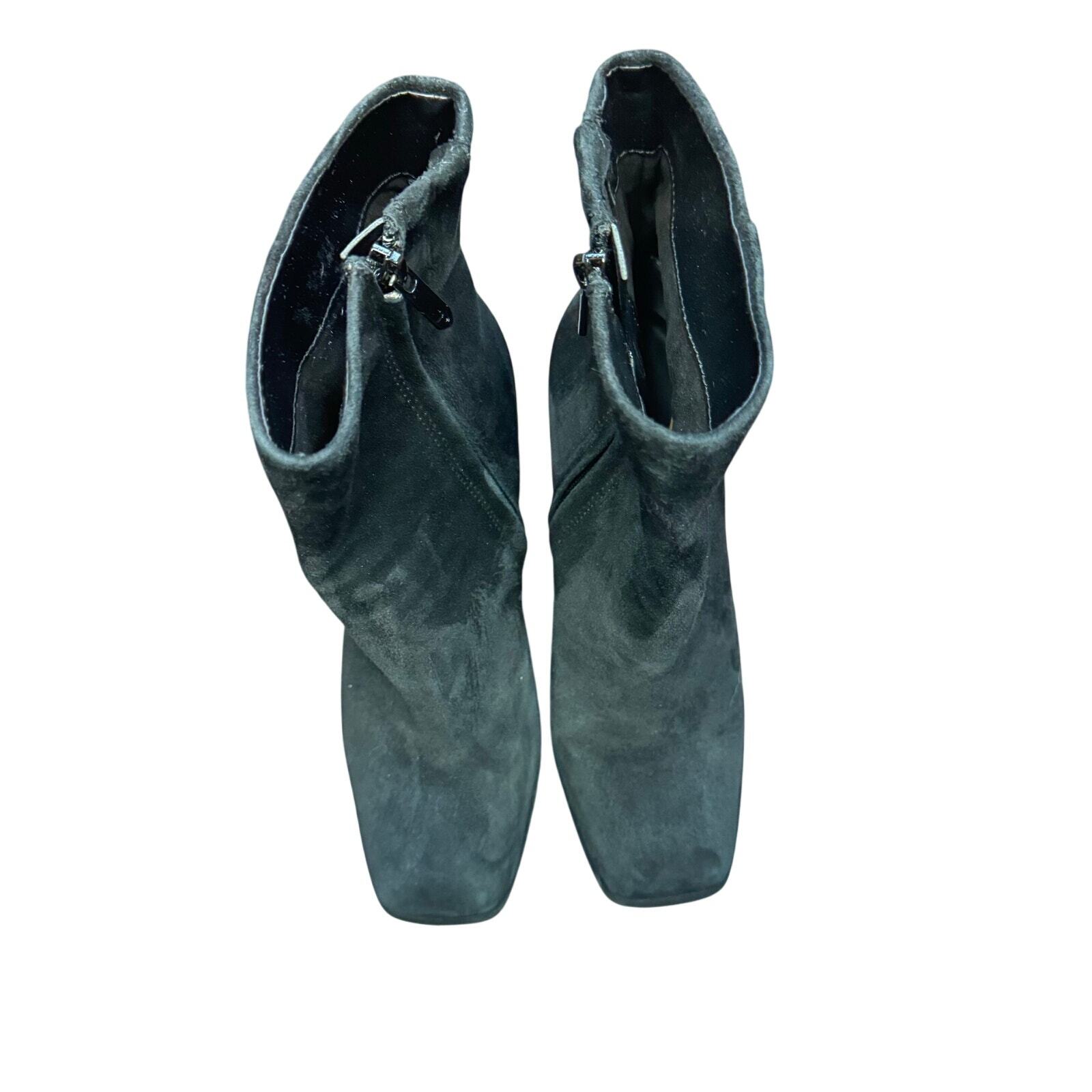 Sam Edelman Jaye Black Suede Triangular Heel Boot… - image 4