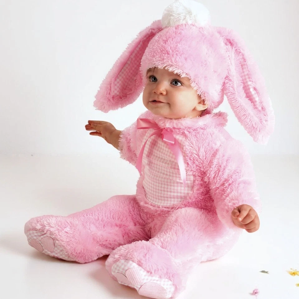 Disfraz Manera de Celebrar Conejito Rosa Niñas Infantes 0-6 Meses Vientre Guinga NUEVO Foto 3 de 4