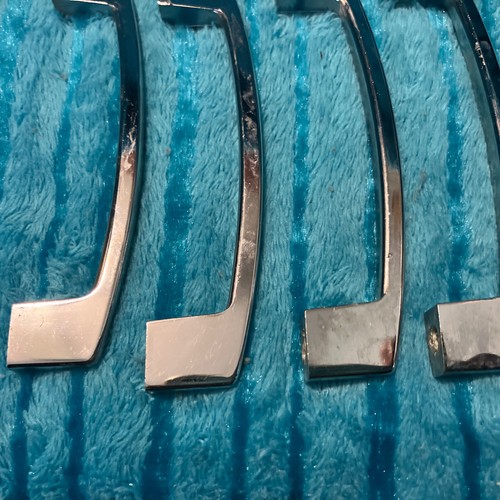 1 Vintage 50s 60s Mid Century Slim Arched Tapered Chrome Cabinet Handle Pull - Picture 7 of 11