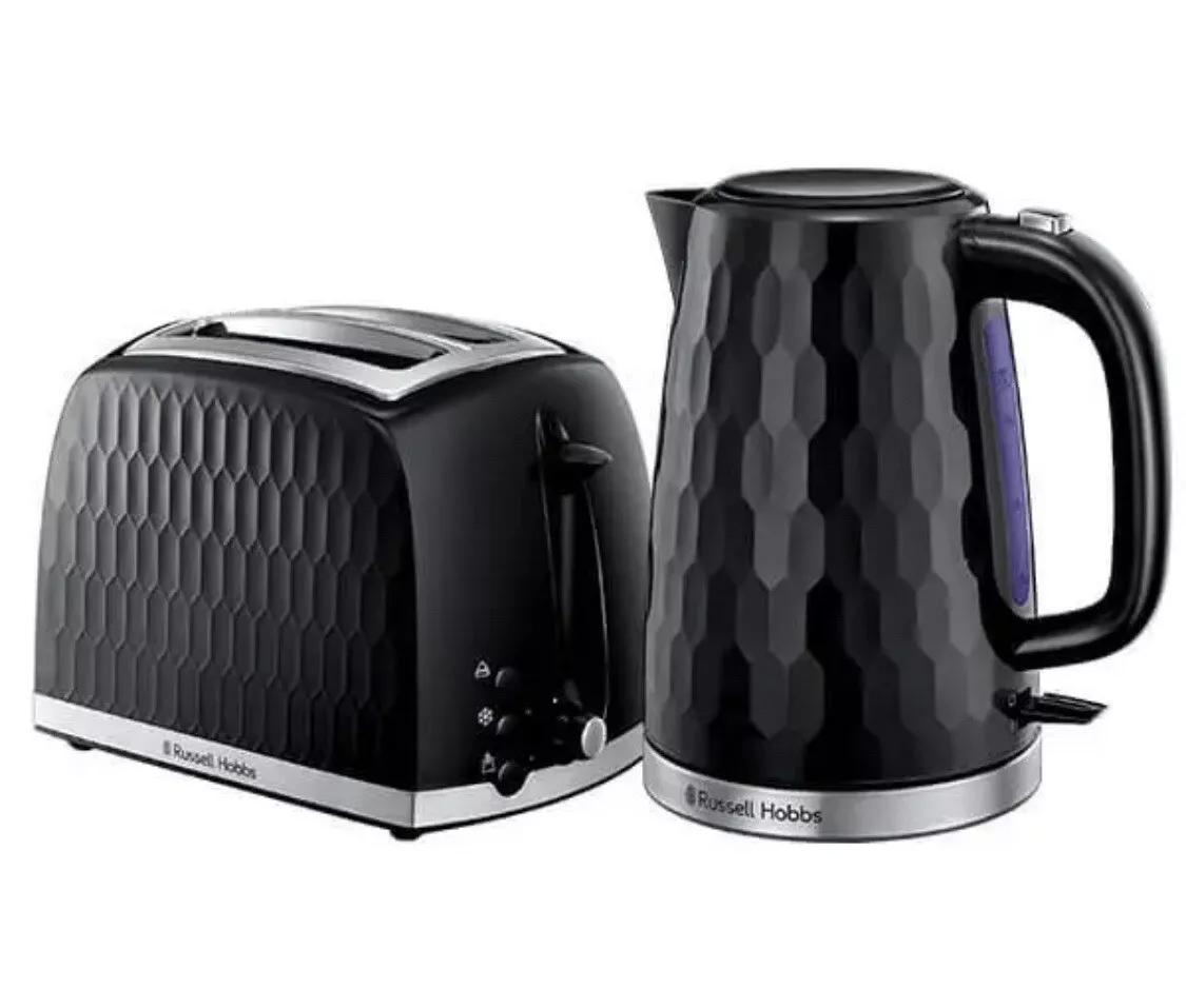 Kettle and top toaster sets black