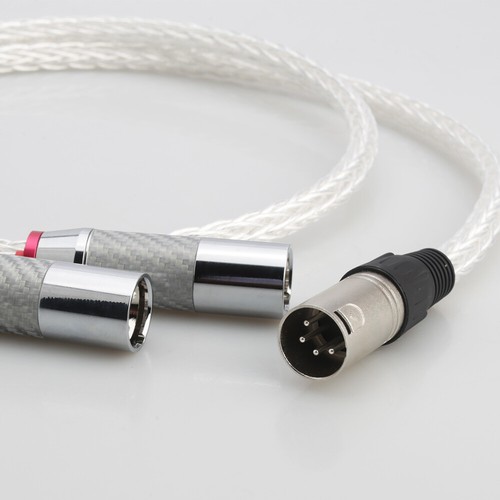 Audiophile XLR Cable 16 Transparent Strands OCC Silver Braided HDPE Insulation - 第 9/10 張圖片