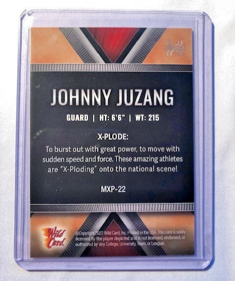 2022 Johnny Juzang #MXP-22 Wild Card Matte Orange X-Plode~Chase SSP/75 Utah Jazz - Image 4 of 4