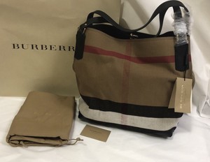 NWT-Burberry-Canvas-Check-Medium-Maidstone-Tote-Shoulder-Bag-Black