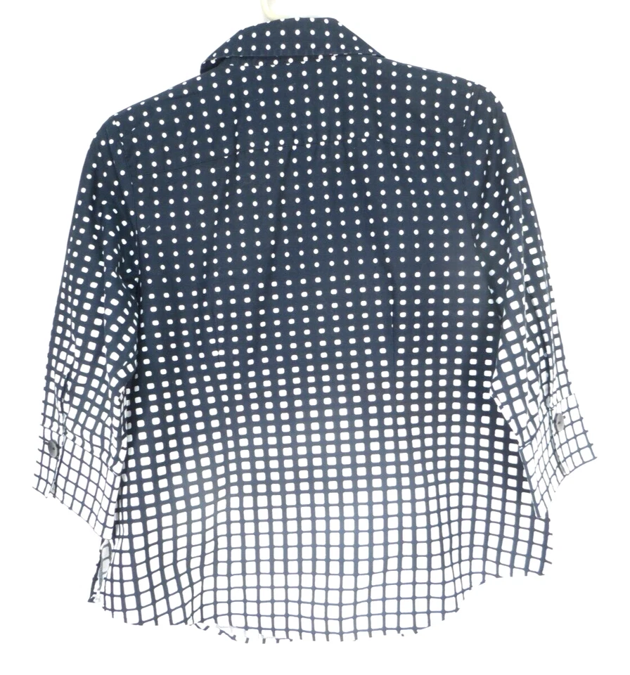 Blusa ligera de algodón sin arrugas Westbound para mujer manga 3/4 lunares 12P Foto 2 de 4