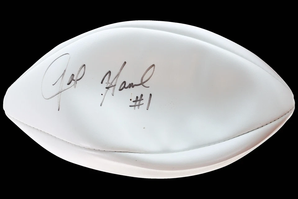 2000 SP Authentic Sign of the Times #JH Joe Hamilton Auto + Wilson auto Football - Image 3 of 4