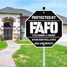 FAFO Security Sign, Funk Around and Find Out Sign,Home Security Signs Yard, Funn