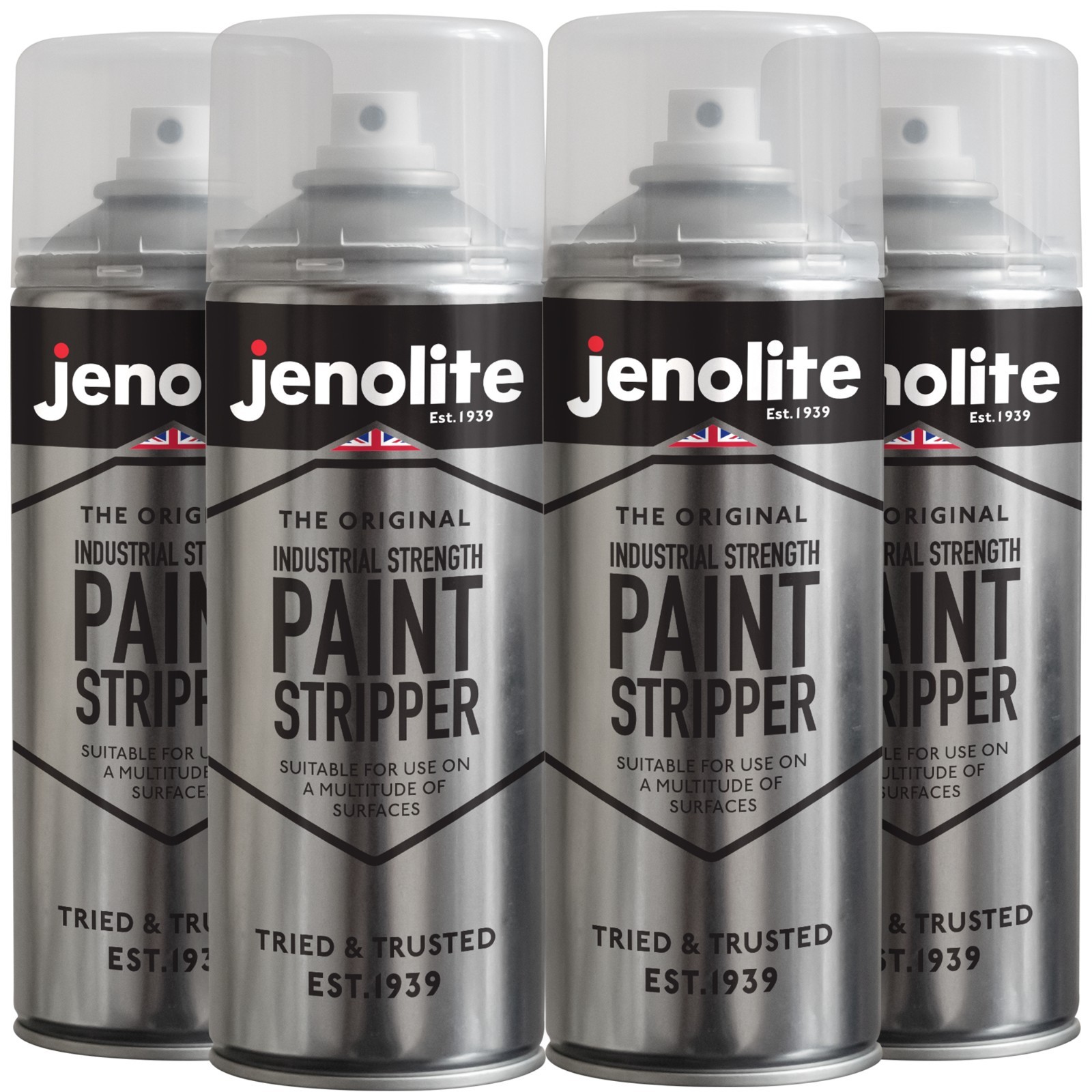 Jenolite Industrial Strength Paint Stripper - 4 x 500ml - Aerosol