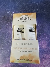 THE NATURAL GOATS MILK COMPANY HAND CREAM DUO WITH MANUKA HONEY 4.3 FLOZ NIB