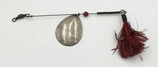 Vintage SpinnerBait Fishing Lure With Feathered Single Hook