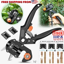 Pro Pruning Shears Garden Grafting Tool Kit Fruit Tree Cutter Knife Set  3 Blade