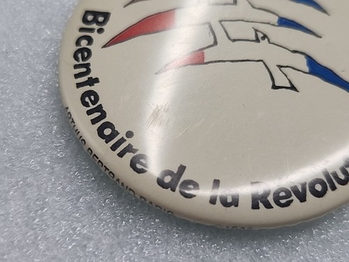 Vintage 1789-1989 Bicentenaire de la Revolution Francaise French 200 Button Pin - Picture 6 of 8