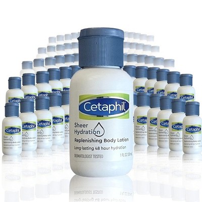 LOT of 144 Units - Cetaphil Sheer Hydration Body Lotion, Travel Size, 1 Fl oz.