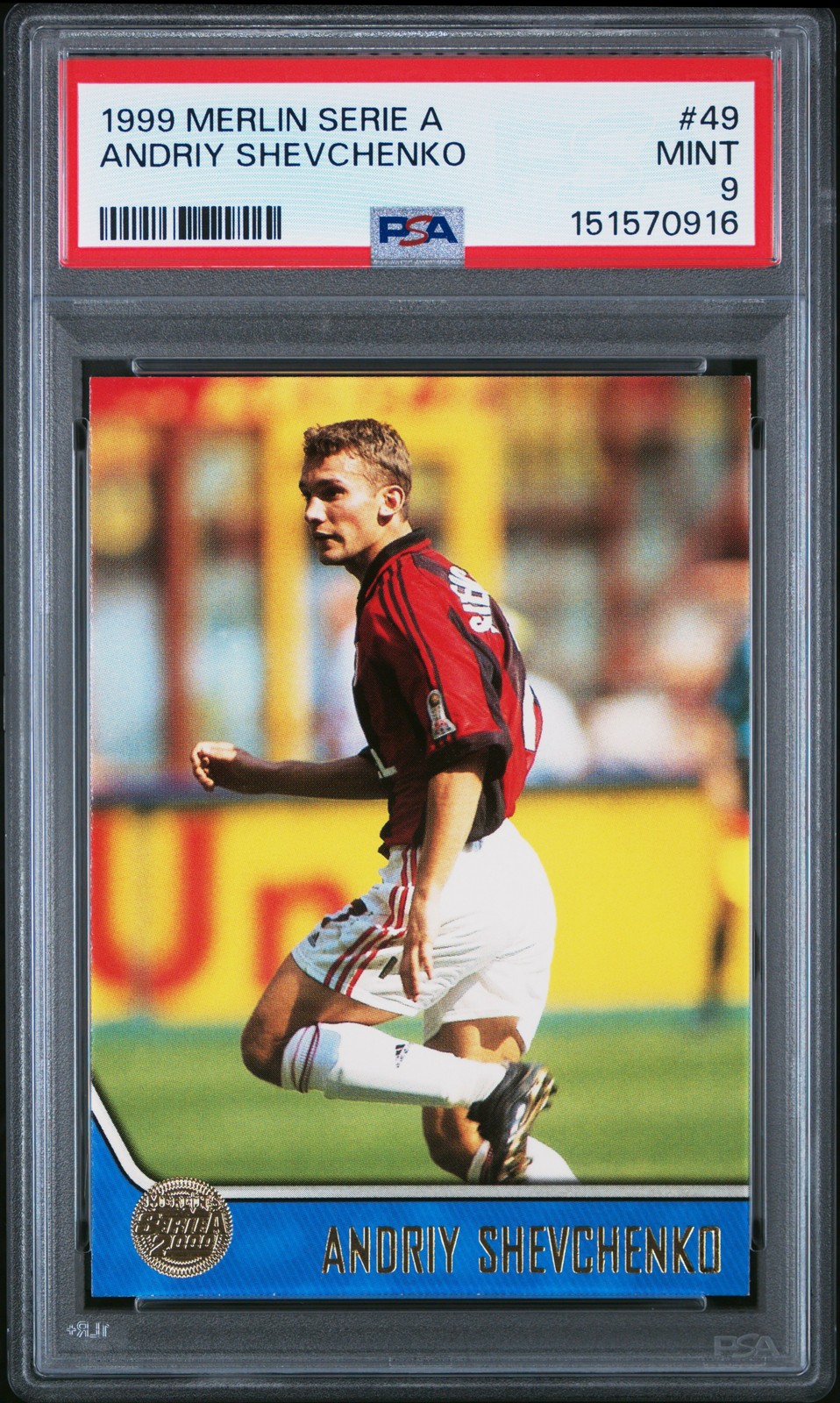 1999 MERLIN SERIE A #49 ANDRIY SHEVCHENKO PSA 9