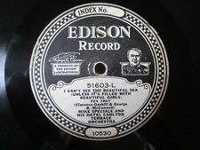 EDISON DIAMOND DISC PHONOGRAPH RECORD #51603 "Can't See The Sea" FOX TROTS