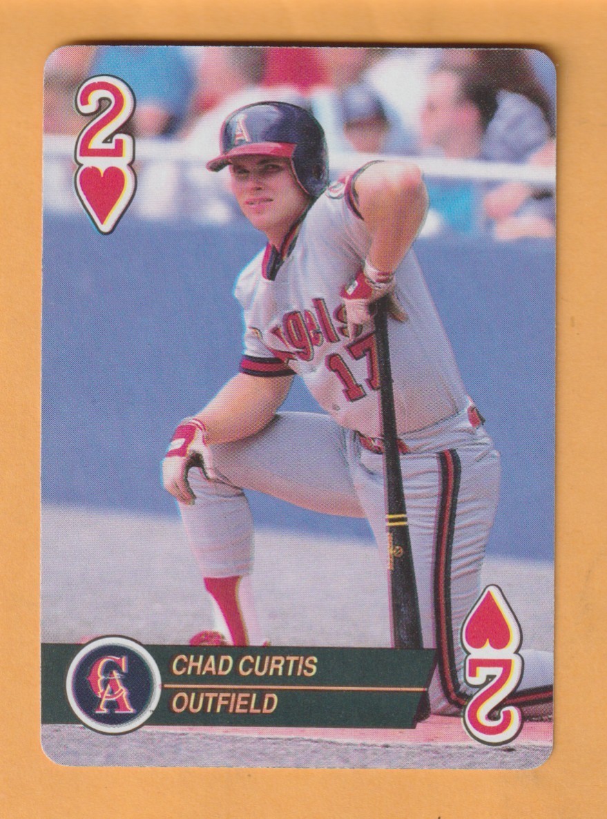 Chad Curtis California Angels 1993 U.S. Playing Cards Aces #2H Benson Arizona
