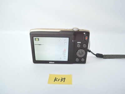Nikon COOLPIX S3300 Gold Digital Camera 16MP 6x Optical Zoom 720p