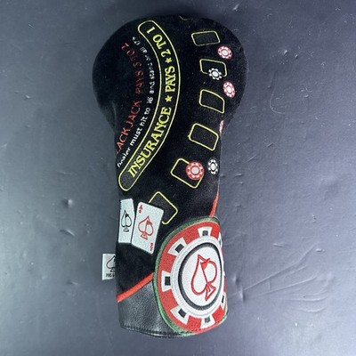 Pins & Aces Blackjack Driver Headcover (Black) black jack Golf 2025