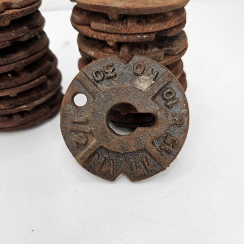 (Qty 24) 1/2" Round Malleable Washer Malleable Iron Plain Finish 